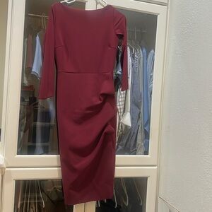 Chiara Boni LaPetite Robe Sheath Dress Size US 8 / IT44 Red Bodycon Pristine